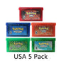 Pokemon Series GBA Game 32-Bit Video Game Cartridge Console Card Ruby FireRed Sapphire Emerald LeafGreen USA Version for GBA NDS