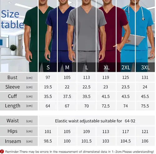 Men's V-Neck Medical Uniform