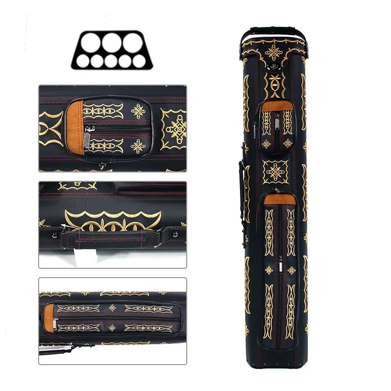 Embroider Style Superior Quality 3B5S Wholesale Soft Billiard Pool Cue Bag / Pool Cue Carrying Case