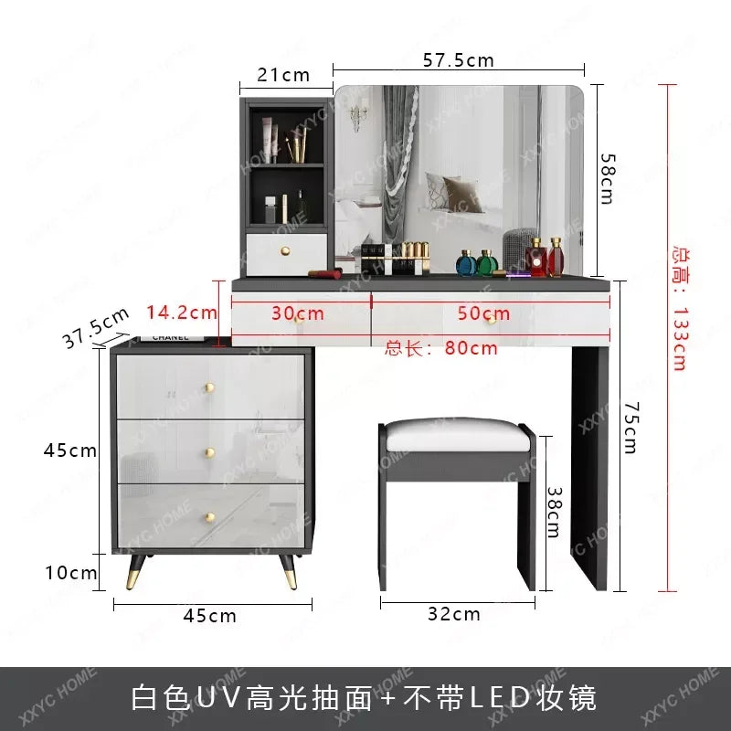 Nordic Container Dressing Table Mirror Chair Organizer Multifunctional Dressing Table Furniture Penteadeira Sofa For Living Room