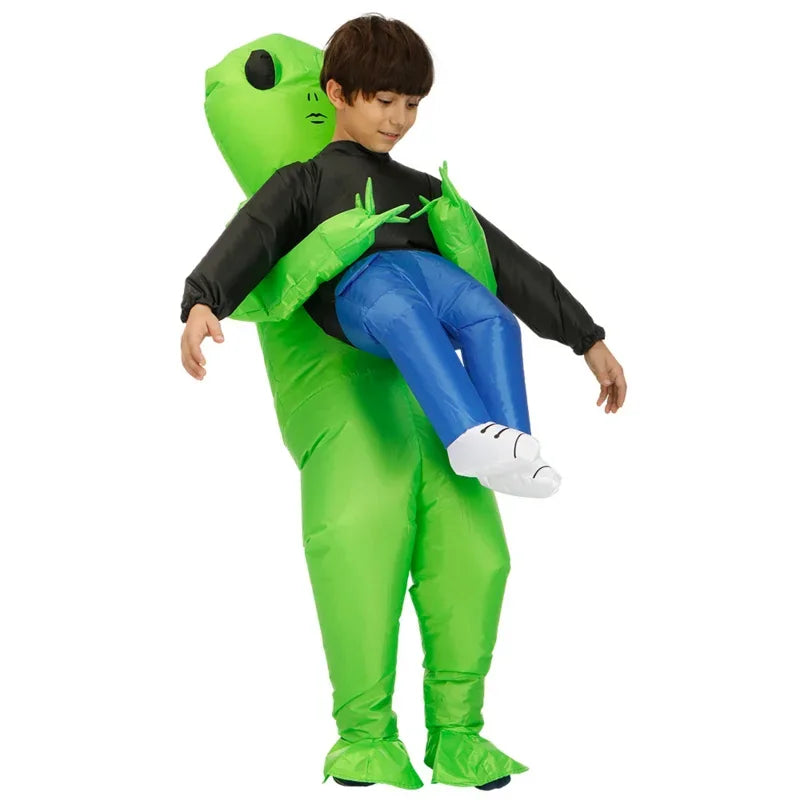 {in Stock } Inflatable Alien Costume Cosplay Adult Kids Party Costume Funny Suit Fancy Dress Halloween Costume for boys girls