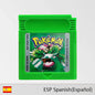 GBC Pokemon Series Game Cartridge 16-Bit Video Game Console Card Red Yellow Blue Green Crystal Golden Silver Spanish Language