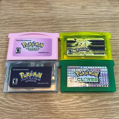 GBA Game Cartridge 32 Bit Video Game Console Card Pokemon Light Platinum Lighting Yellow Flora Sky Clover High Quality Shell