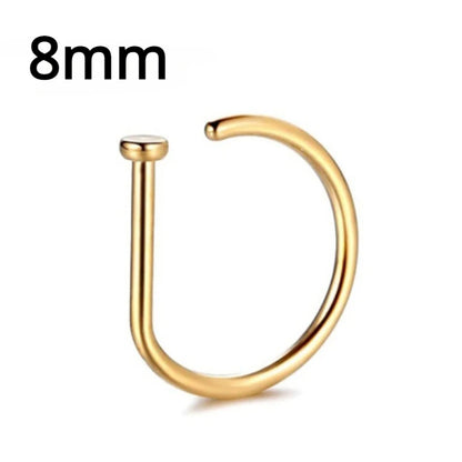 Fake Piercing Nose Ring Hoop Septum Non Piercing Nose Clip Rock HipHoop Stainless Steel Magnet Fashion Punk Body Women Jewelry