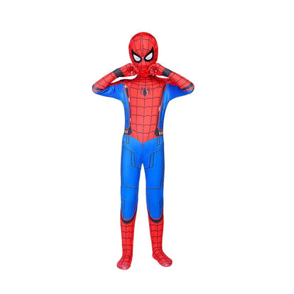 Superhero Spiderman Costume Bodysuit for Kids Spandex Zentai Halloween Spider Man Cosplay Jumpsuit 3D Style