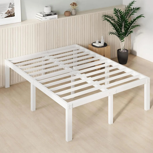 Queen Bed Frame, 14 Inch Metal Platform Bed Frame Queen Size with Storage Space Under Bed, Heavy Duty Steel Slat Support, Easy