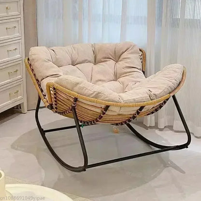 Adult lazy sofa rocking chair, single-person balcony leisure sofa chair, luxury living room internet-famous rocking chair