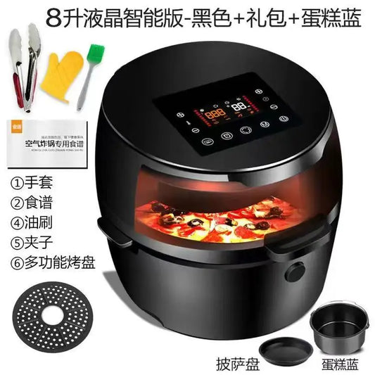 Digital Bacon Air Fryer Accesories Chicken 8l Thermomet Oil-free Air Fryer Health Home Large Capacity Friggitrice Kitchen Pan