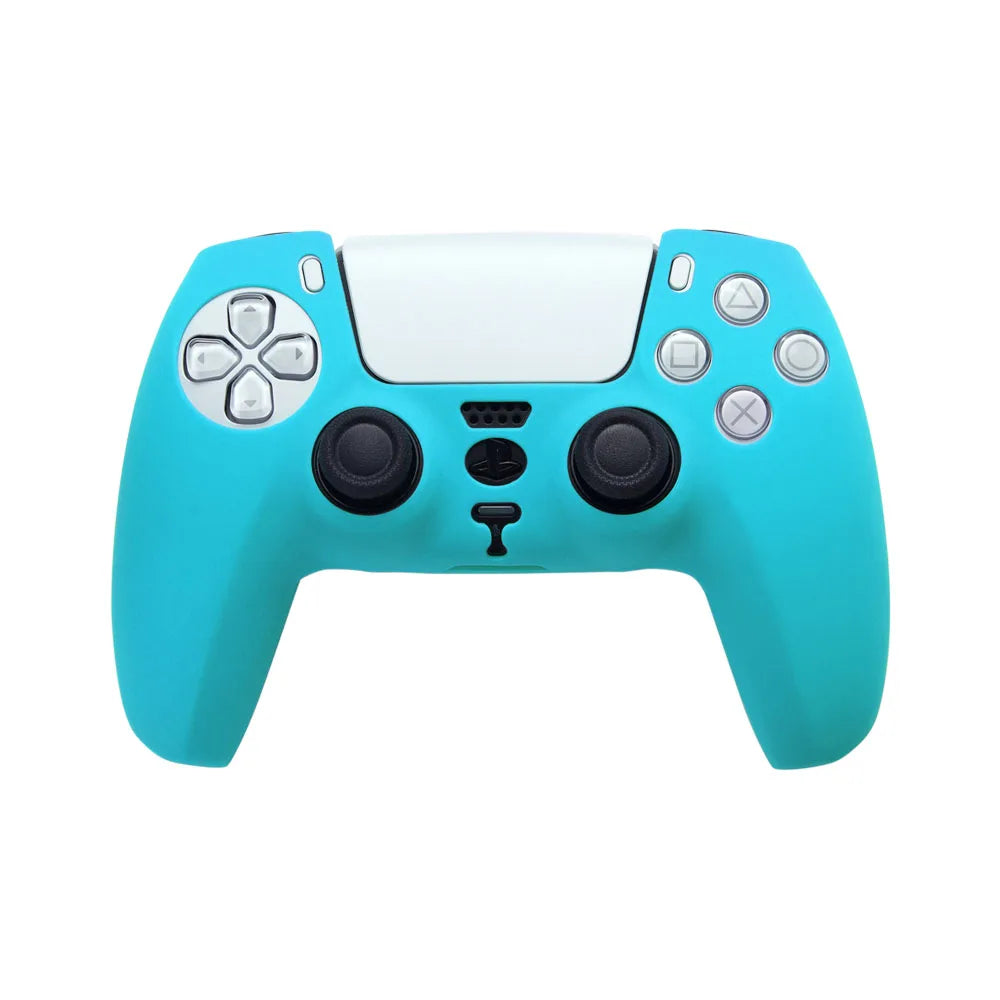 Silicone Case Controller Skin Gamepad Joystick Solid Color Protection Cover Plastic Housing Shell For Sony Playstation 5 PS5