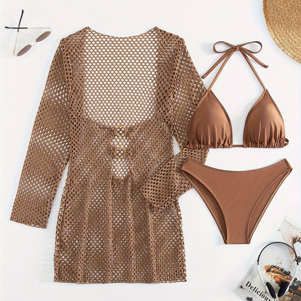 Bikini a triangolo con copricostume