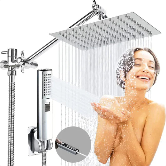 Stainless Steel Pressurized Shower Head Set