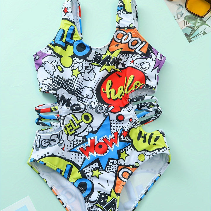 Costume da bagno intero con cartoni animati