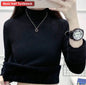 Sweater For Women Winter Thicken Turtleneck Slim Knit Pullover New Warm Plush Velvet Lined Knitwear Jumper Tops Casual Poleras