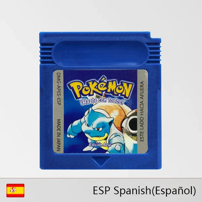 GBC Pokemon Series Game Cartridge 16-Bit Video Game Console Card Red Yellow Blue Green Crystal Golden Silver Spanish Language