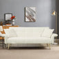 Futon Sofa Bed Couch, Couches Bed with Mattress, Loveseat Sleeper, Adjustable Arms & Backrest, Small Modern Love Sofa