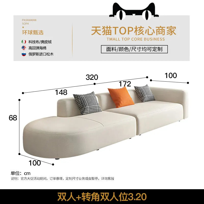 Corner Sectional Sofa Nordic Modern White Living Room Sofas Lazy Floor Salasy Sofas Muebles Elegantes Modernos Home Furniture