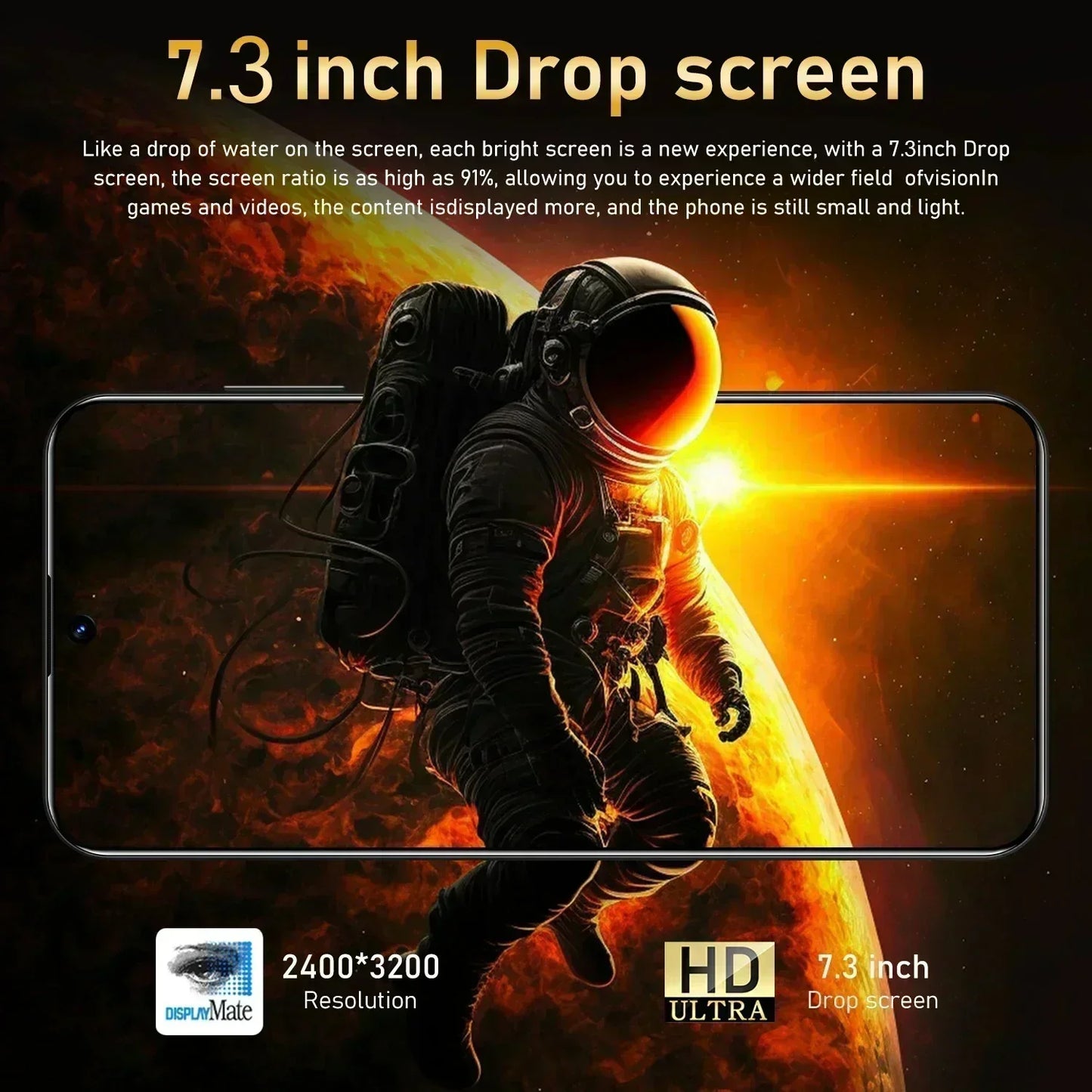 1-Original X8 Pro Smartphone 7.3inch Global Version 16G+1TB Snapdragon 8 gen3 Android14 50+108MP 4G/5G Cellphone Mobile Phone NFC