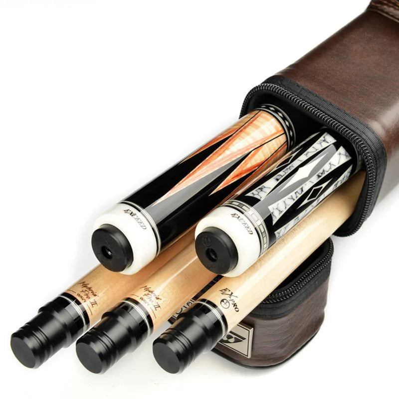 Factory Customize PU Leather Durable Billiard Cue Case 1/2 Style Pool Cue Case Billiards & Snooker Accessory