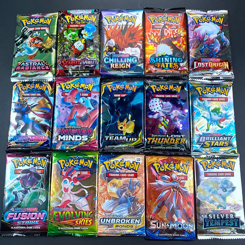 40Pcs Pokemon Cards Sun & Moon Lost Thunder English Trading Card Game Evolutions Booster Collectible Kids Toys Gifts