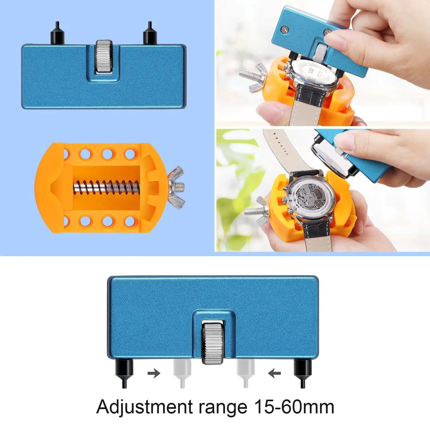 JOREST Watch Battery Replacement Kit, Watch Repair Screwdriver, Watch Band Replacement tool, Watch Wrench Back Remover, Watch Case Opener, Watch Back Remover Holder, Spring bar, Tweezers