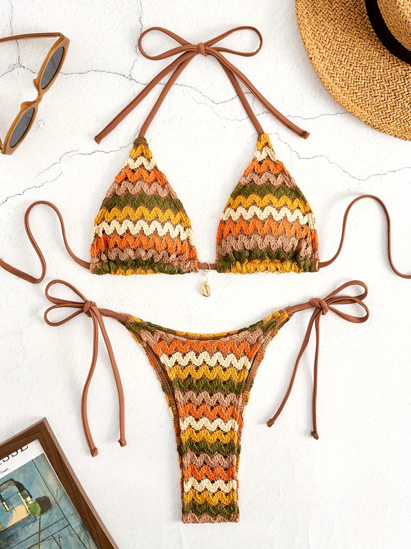 Costume- bikini da spiaggia a tre punti