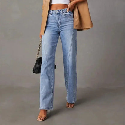 Essential Blue Straight-Cut Jeans