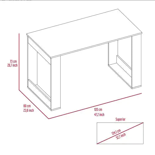 Lacey Rectangle Computer Desk Smokey Oak