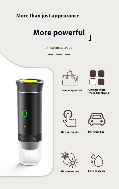 Portable Capsule Coffee Machine Electric Small Wireless Heating