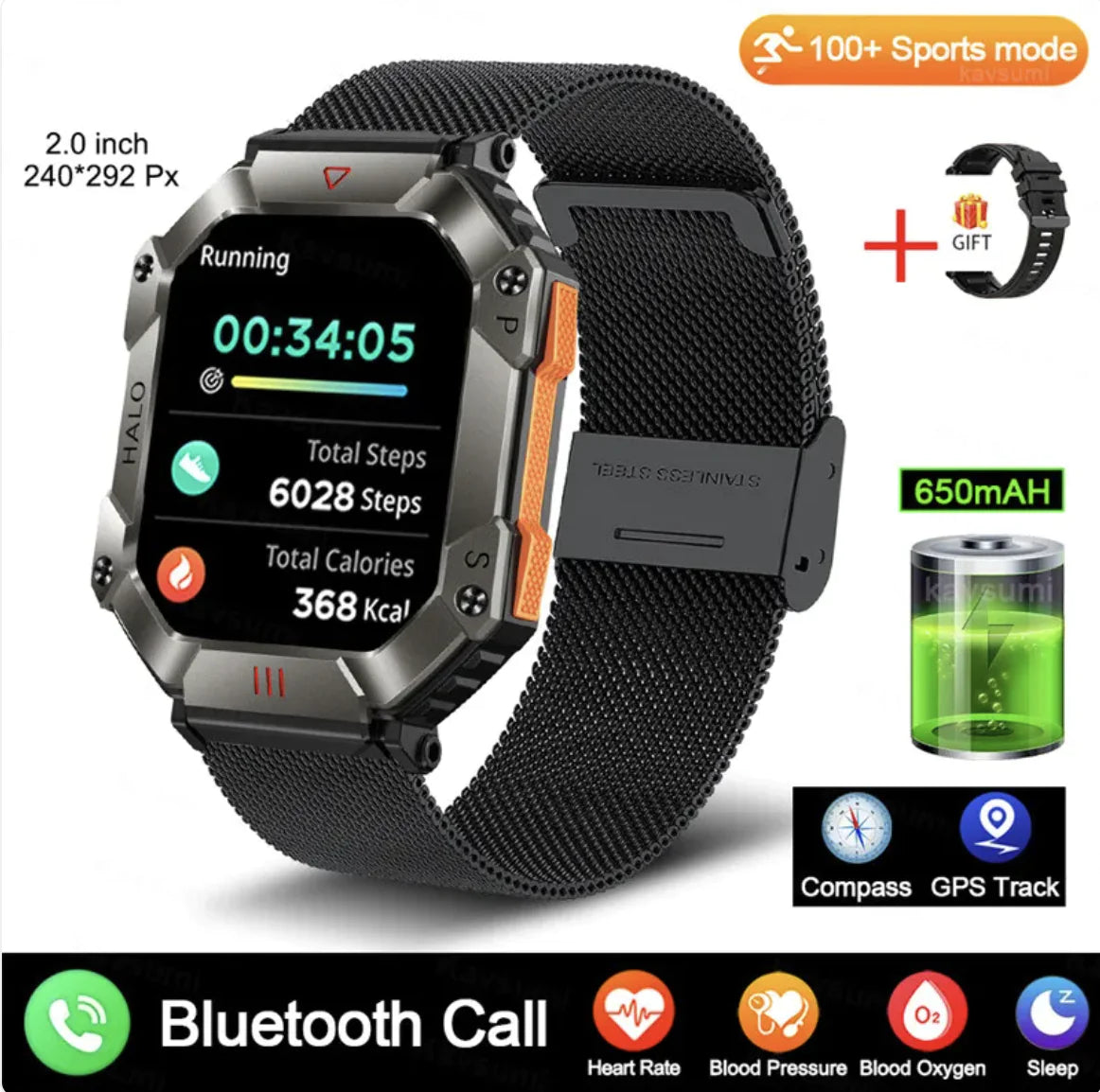 New Women's Android GPS Fitness Smartwatch