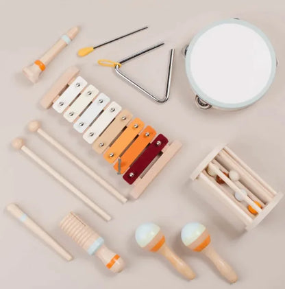 Children's Wooden Musical Instrument Set