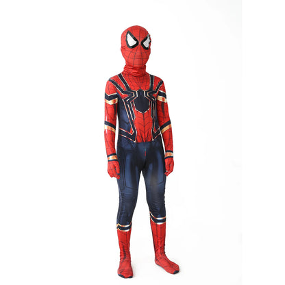 Superhero Spiderman Costume Bodysuit for Kids Spandex Zentai Halloween Spider Man Cosplay Jumpsuit 3D Style