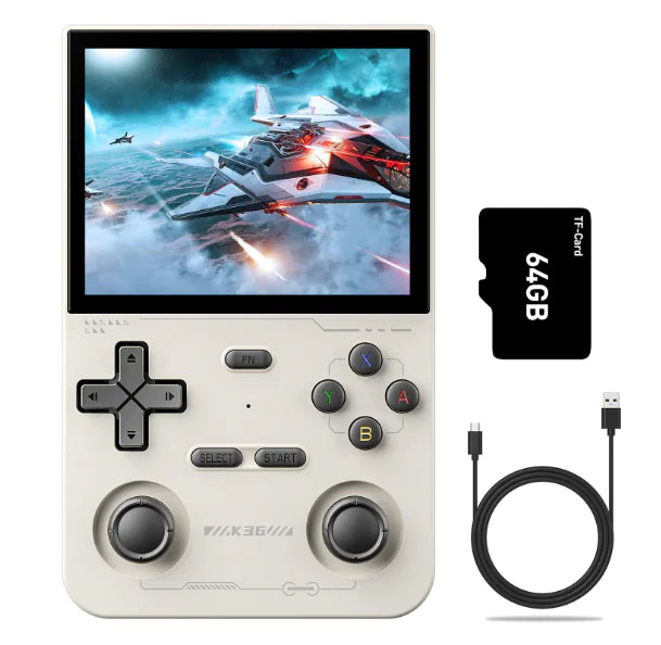 K36 Retro Handheld Game Console 500 nit 3.5 Inch IPS Screen with 16000 Video Games Emulator for PS1/PSP/DC/N64/SS